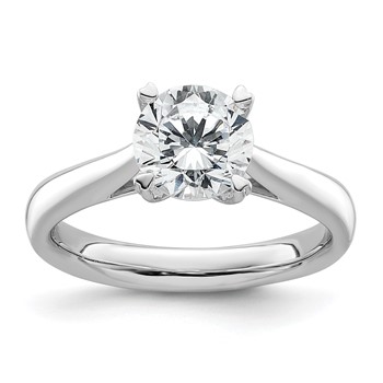 14k White Gold 1.5 carat (7.50 mm) 4-Prong Round Solitaire Engagement Ring Mounting