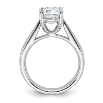 14k White Gold 2 carat (8.20 mm) 4-Prong Round Solitaire Engagement Ring Mounting — alternate view