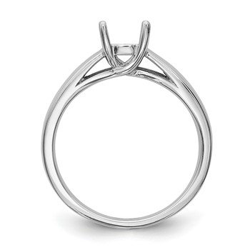 14k White Gold 1 carat (6.50 mm) 4-Prong Round Solitaire Engagement Ring Mounting — alternate view