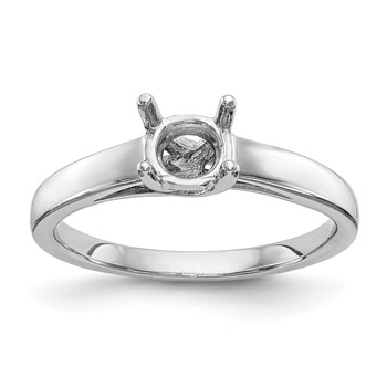 14k White Gold 1 carat (6.50 mm) 4-Prong Round Solitaire Engagement Ring Mounting