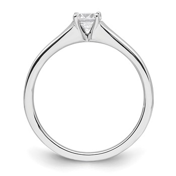 14k White Gold 1/3 carat (4.50 mm) 4-Prong Round Solitaire Engagement Ring Mounting — alternate view