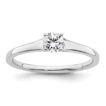 14k White Gold 1/3 carat (4.50 mm) 4-Prong Round Solitaire Engagement Ring Mounting