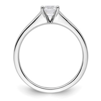 14k White Gold 1/2 carat (5.20 mm) 4-Prong Round Solitaire Engagement Ring Mounting — alternate view