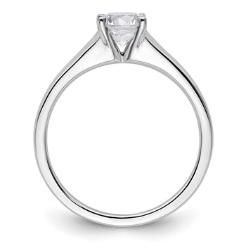 14k White Gold 3/4 carat (5.80 mm) 4-Prong Round Solitaire Engagement Ring Mounting — alternate view
