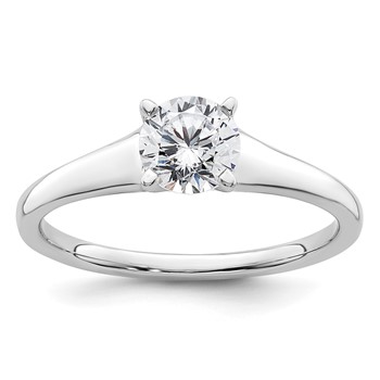 14k White Gold 3/4 carat (5.80 mm) 4-Prong Round Solitaire Engagement Ring Mounting