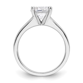 14k White Gold 2 carat (8.20 mm) 4-Prong Round Solitaire Engagement Ring Mounting — alternate view