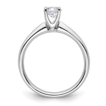 14k White Gold 1/2 carat (5.20 mm) 4-Prong Round Solitaire Engagement Ring Mounting — alternate view