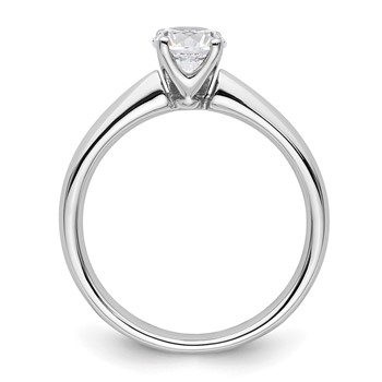 14k White Gold 3/4 carat (5.80 mm) 4-Prong Round Solitaire Engagement Ring Mounting — alternate view