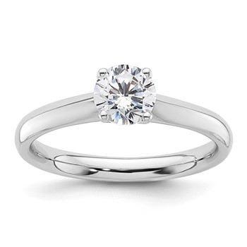 14k White Gold 3/4 carat (5.80 mm) 4-Prong Round Solitaire Engagement Ring Mounting
