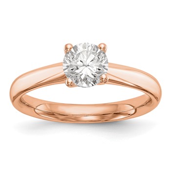 14k Rose Gold Solitaire Engagement Ring Mounting