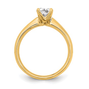 14k Yellow Gold Solitaire Engagement Ring Mounting — alternate view