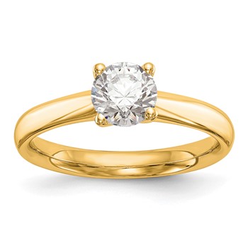 14k Yellow Gold Solitaire Engagement Ring Mounting