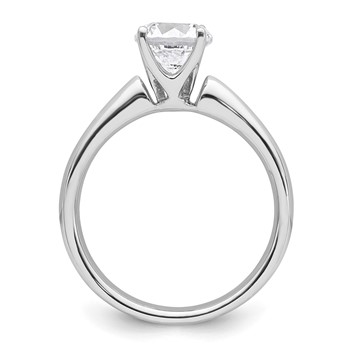 14k White Gold 1.25 carat (7.00 mm) 4-Prong Round Solitaire Engagement Ring Mounting — alternate view