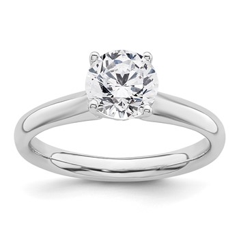14k White Gold 1.25 carat (7.00 mm) 4-Prong Round Solitaire Engagement Ring Mounting