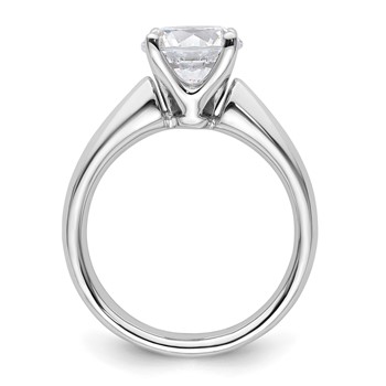 14k White Gold 2 carat (8.20 mm) 4-Prong Round Solitaire Engagement Ring Mounting — alternate view