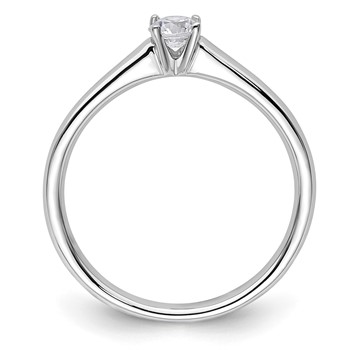 14k White Gold 1/4 carat (4.10 mm) 4-Prong Round Solitaire Engagement Ring Mounting — alternate view