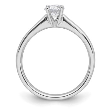 14k White Gold 1/2 carat (5.20 mm) 4-Prong Round Solitaire Engagement Ring Mounting — alternate view