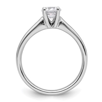 14k White Gold 3/4 carat (5.80 mm) 4-Prong Round Solitaire Engagement Ring Mounting — alternate view