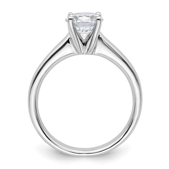 14k White Gold 1.25 carat (7.00 mm) 4-Prong Round Solitaire Engagement Ring Mounting — alternate view