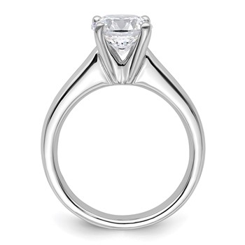 14k White Gold 2 carat (8.20 mm) 4-Prong Round Solitaire Engagement Ring Mounting — alternate view