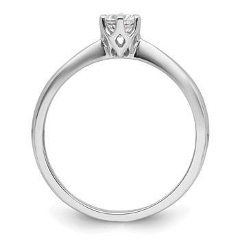 14k White Gold 1/4 carat (4.10 mm) 6-Prong Round Solitaire Engagement Ring Mounting — alternate view