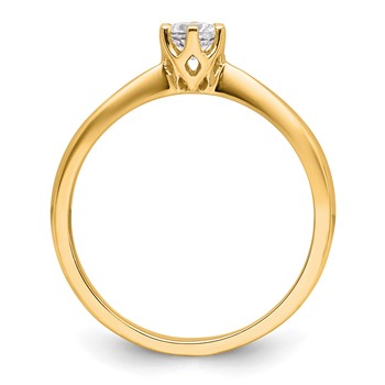 14k Yellow Gold Solitaire Engagement Ring Mounting — alternate view