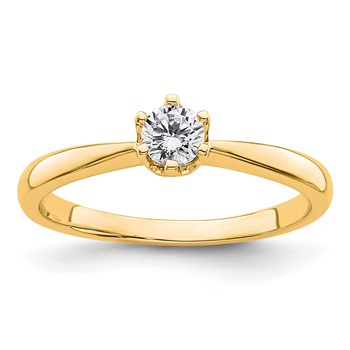 14k Yellow Gold Solitaire Engagement Ring Mounting