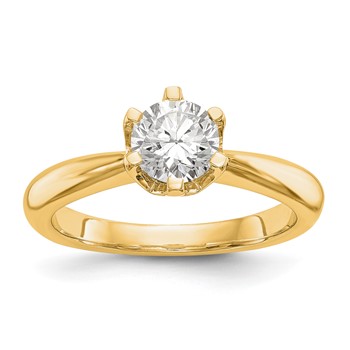 14k Yellow Gold Solitaire Engagement Ring Mounting