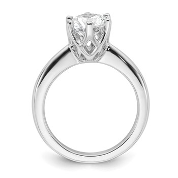 14k White Gold 1.5 carat (7.50 mm) 6-Prong Round Solitaire Engagement Ring Mounting — alternate view