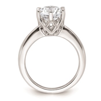 14k White Gold 2 carat (8.20 mm) 6-Prong Round Solitaire Engagement Ring Mounting — alternate view
