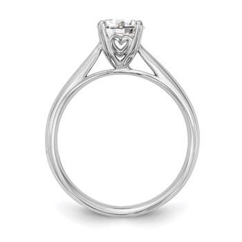 14k Rose Gold Solitaire Engagement Ring Mounting — alternate view