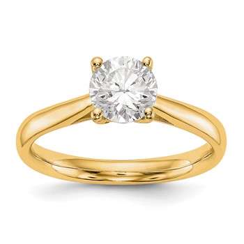 14k Yellow Gold Solitaire Engagement Ring Mounting