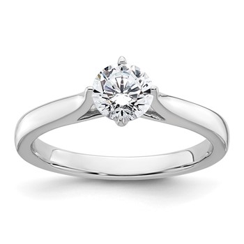 14k White Gold 3/4 carat (5.80 mm) 4-Prong Round Solitaire Engagement Ring Mounting