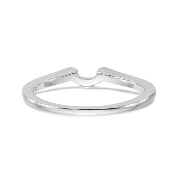 14k White Gold Wedding Band Mounting — alternate view