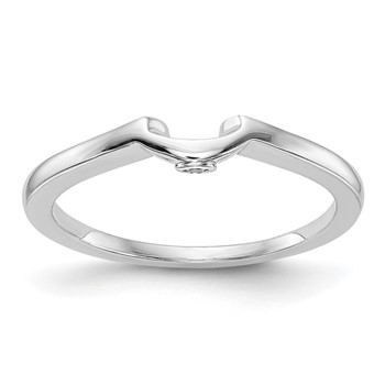 14k White Gold Wedding Band Mounting