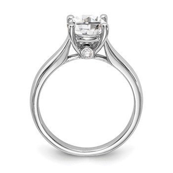 14K White Gold Engagement Ring Mounting — alternate view
