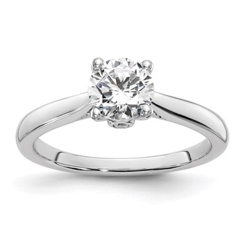 14K White Gold Engagement Ring Mounting