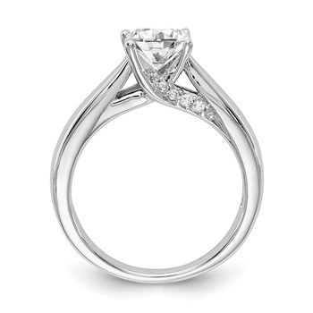 14kw Round Solitaire Engagement Ring Mounting — alternate view
