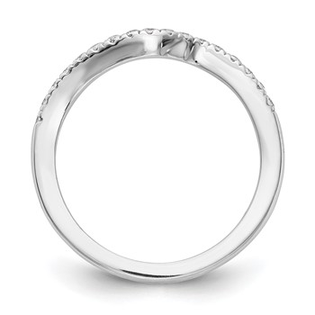 14kw Diamond Contoured Wedding Band — alternate view