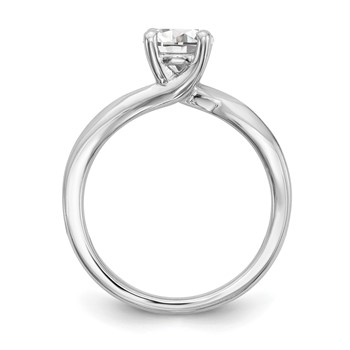 14k Yellow Round Solitaire Eng Polished Mounting — alternate view