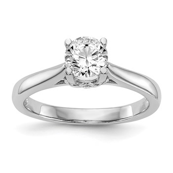 14KW Round Solitaire Engagement Ring Mounting