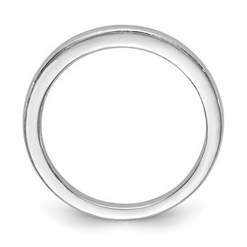 14k White Gold Polished Wedding Band — alternate view