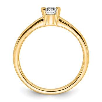 14k Yellow Round Bezel Solitaire Engagement Ring Mounting — alternate view