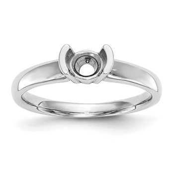 Platinum Round Bezel Solitaire Engagement Ring Mounting