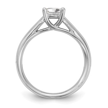 14k White Gold 1 carat (5.70mm) 4-Prong Square Princess Solitaire Engagement Ring Mounting — alternate view