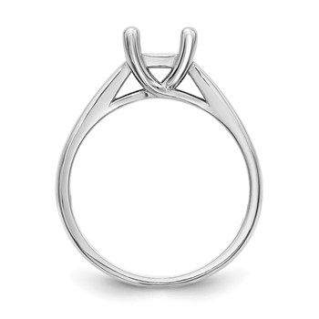 14k White Gold 1 carat (5.70mm) 4-Prong Square Princess Solitaire Engagement Ring Mounting — alternate view