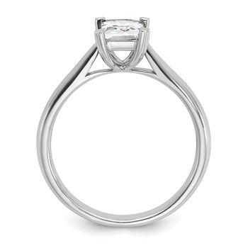 14k White Gold 1/3 carat (4.00mm) 4-Prong Square Princess Solitaire Engagement Ring Mounting — alternate view