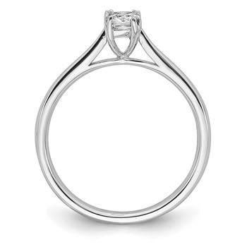 14k White Gold 1/3 carat (4.00mm) 4-Prong Cushion-cut Solitaire Engagement Ring Mounting — alternate view