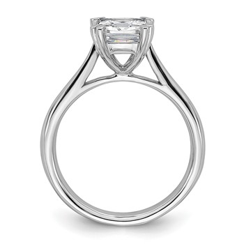 14k White Gold 1.75 carat (7.00mm) 4-Prong Cushion-cut Solitaire Engagement Ring Mounting — alternate view