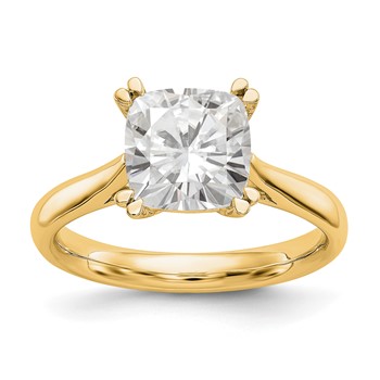 14k Yellow Gold Square Solitaire Eng Ring Mounting
